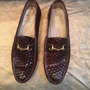 Gucci woven leather loafers Gucci woven leather loafers