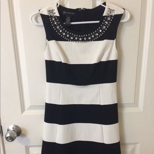 Embellished Striped Dress