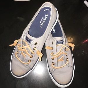 Grey boat shoes