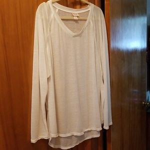 Sheer Layering Long Sleeve Tee