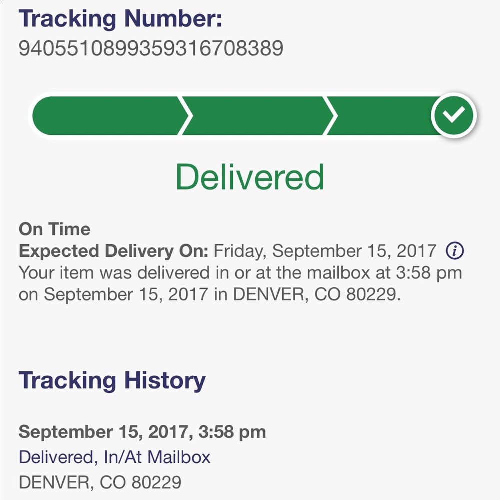 USPS Delivery