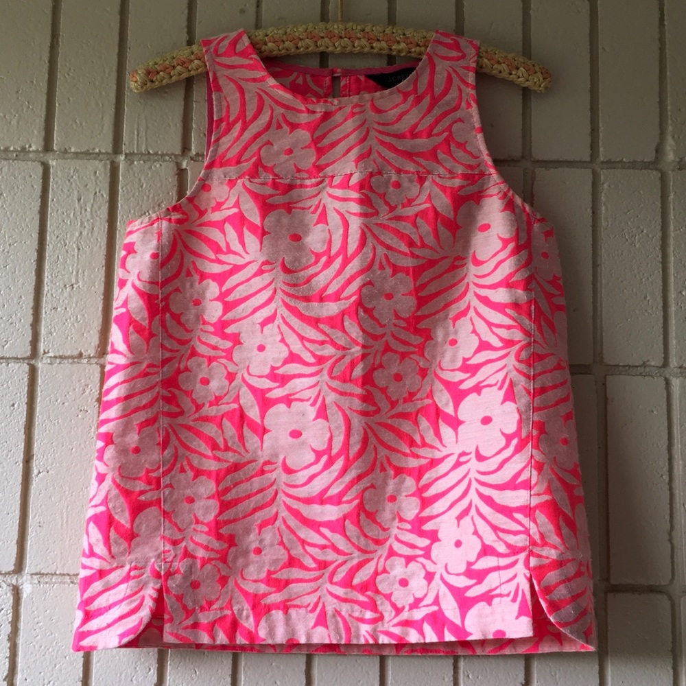 J.Crew Seamed Shell Plumeria Jacquard
