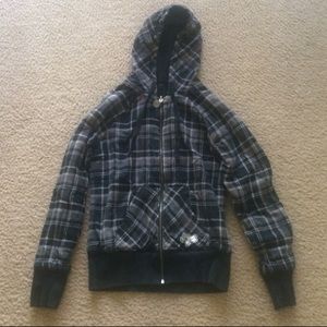 ISO Fox Riders Co Jacket Grey+Black Plaid Reverse