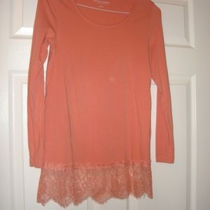 Soft Surroundings peach long sleeve top Soft Surroundings peach long sleeve top