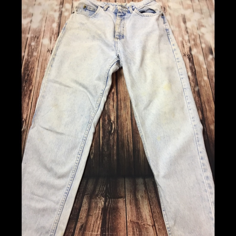 1980s Vintage Lee Acid Washed High-Waisted Jeans