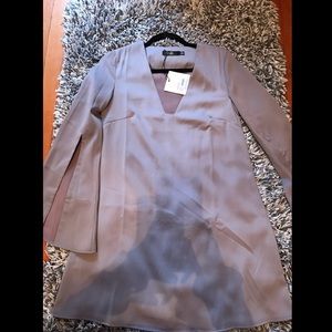 Missguided grey dress will slit bell sleeves