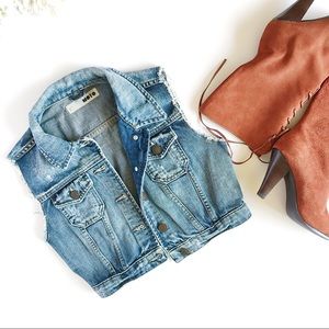 TopShop Moto Jean Denim Vest TopShop Moto Jean Denim Vest