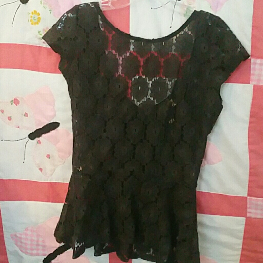 Eyeshadow Lace dark grey top