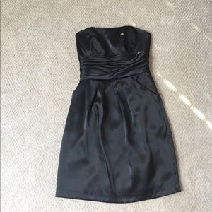 Black satin Davids Bridal dress