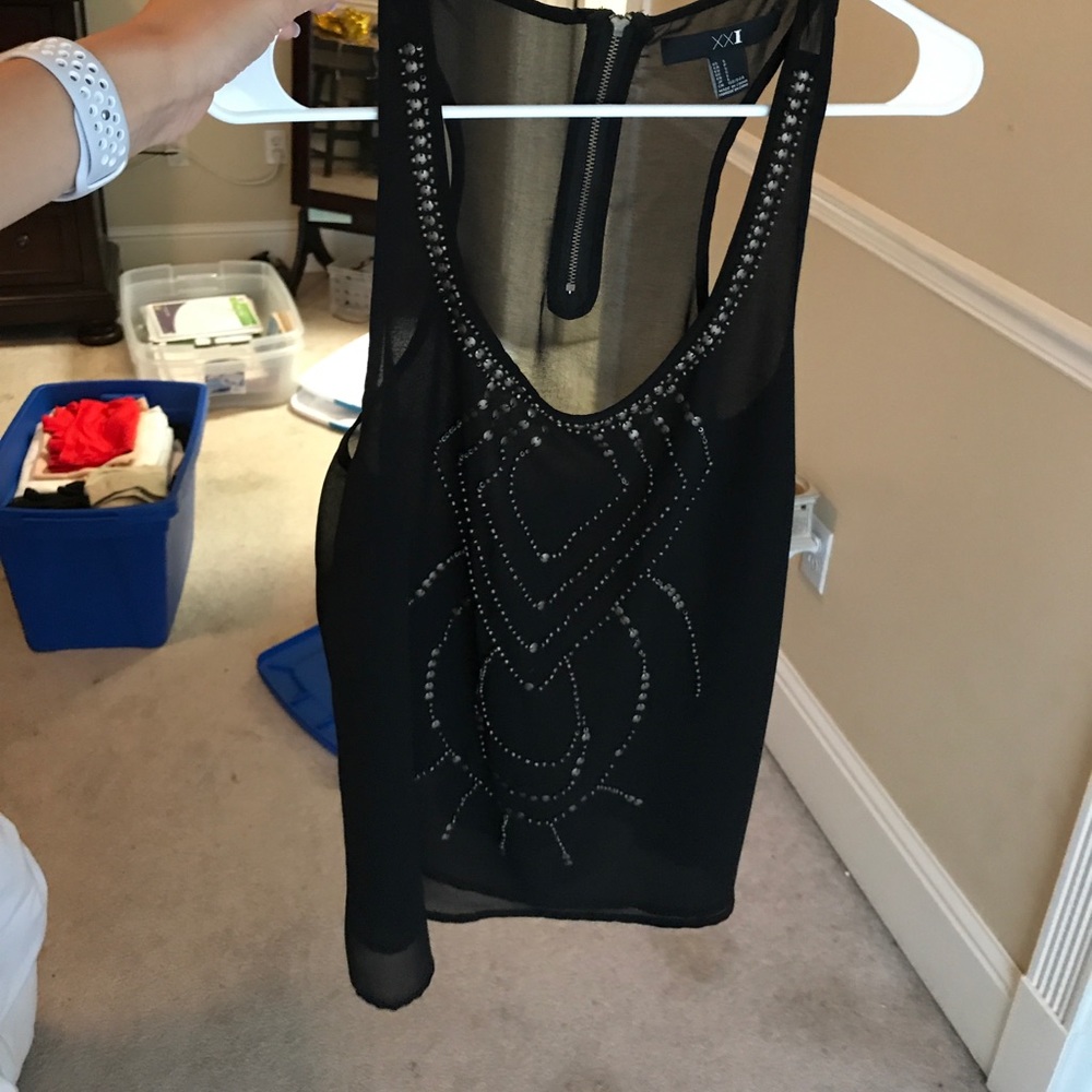 black tank top