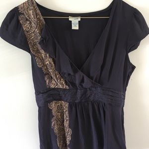 Purple silk Odille blouse