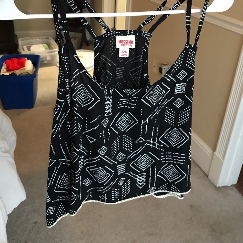 black & white crop top