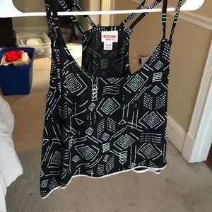 black & white crop top