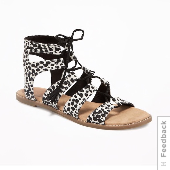 animal print gladiator sandals
