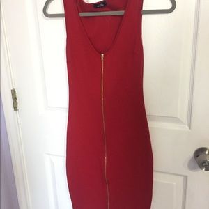 Red bodycon dress
