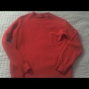 Mens Small J Crew Red Lambswool Sweater