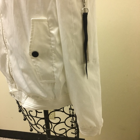 Ming Jackets & Coats Ming White Satin Jacket Nwt Poshmark