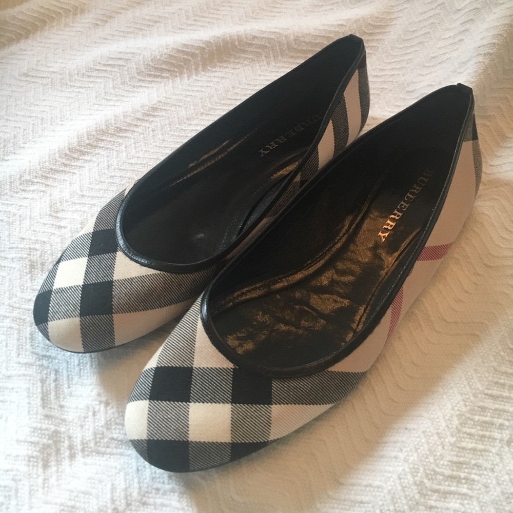 Burberry Plaid Flats