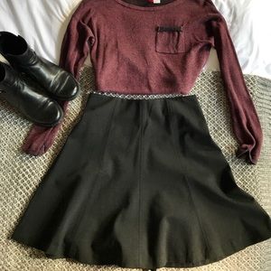 NWT Loft Black Skirt, XS-M