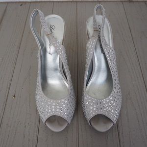 Silver prom heels Silver prom heels