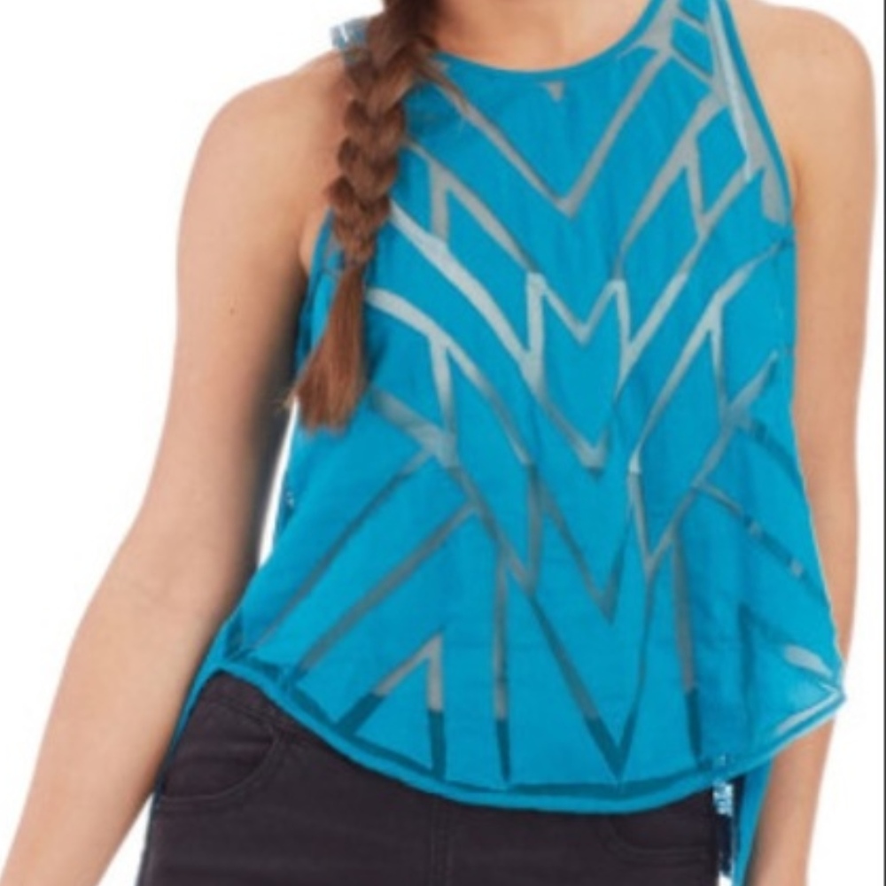 Free People Mesh Geo Tank