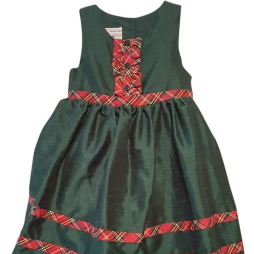 Marmellata Green, Red Plaid Holiday Dress