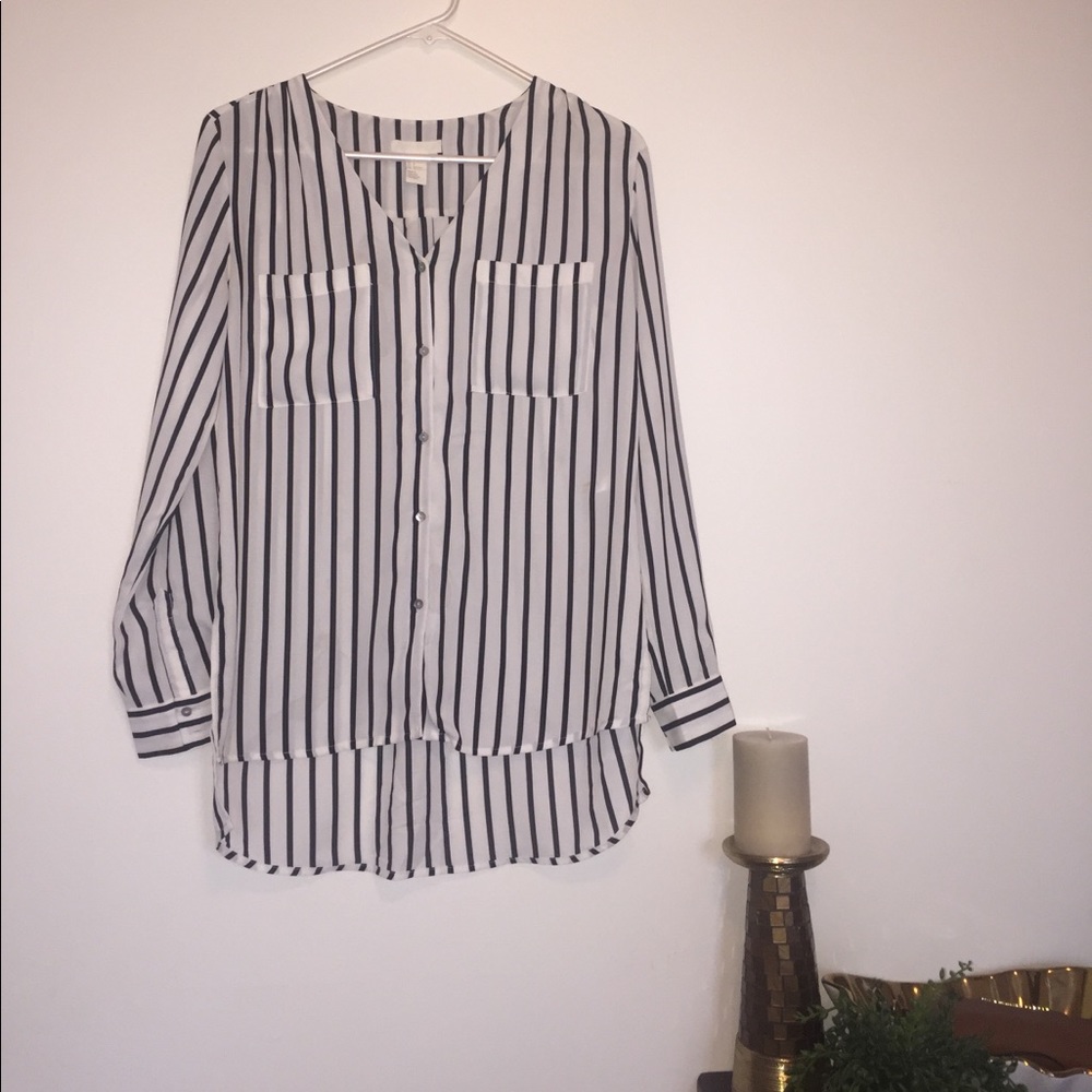 Chiffon striped blouse