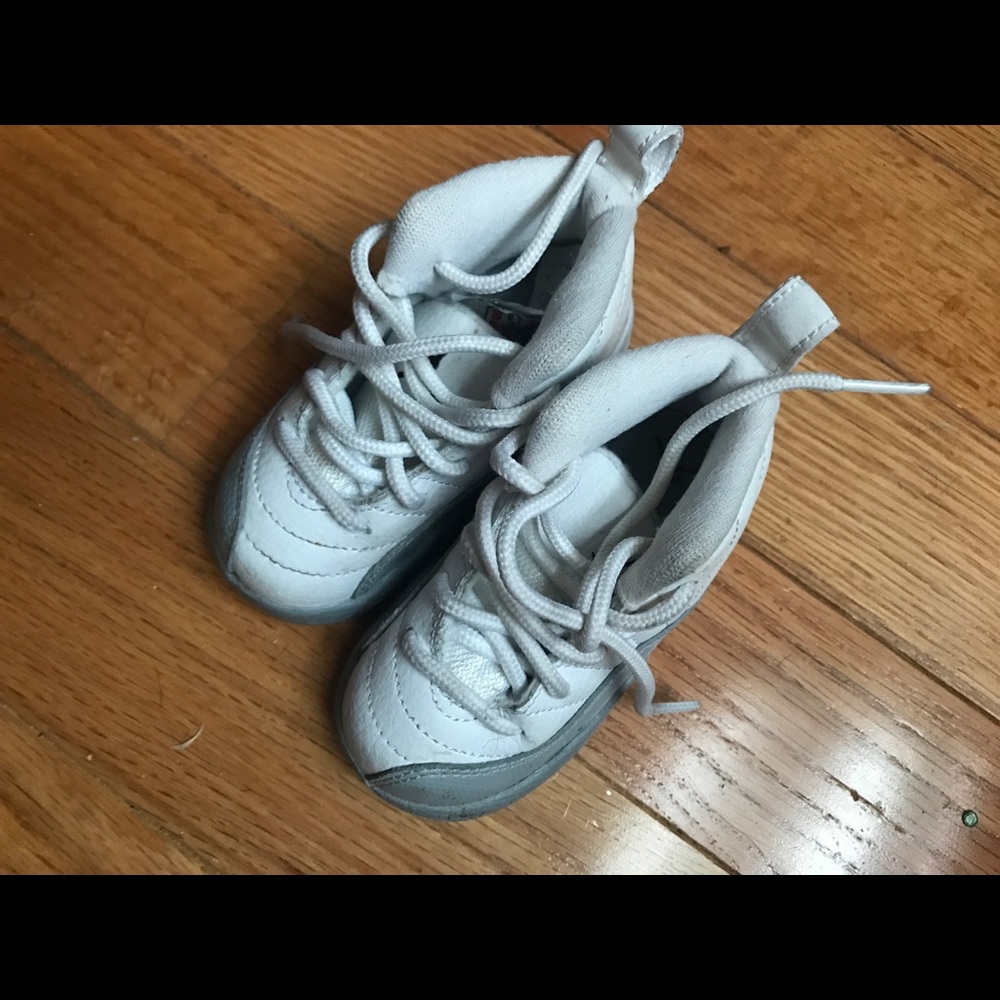 Grey and white retro 12 Jordan's