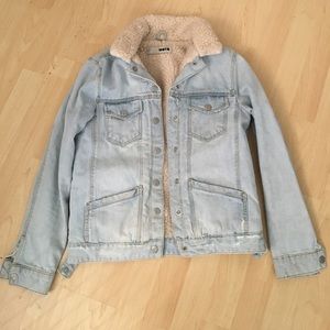 Topshop Denim Shearling Jakcet Topshop Denim Shearling Jakcet