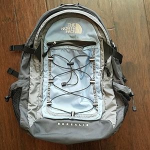 Northface borealis backpack baby blue grey