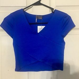 NWT blue cropped shirt from Urban Outfitters NWT blue cropped shirt from Urban Outfitters