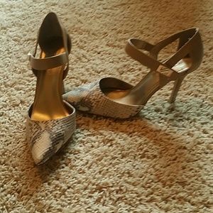 BCBG generation snake skin high heel