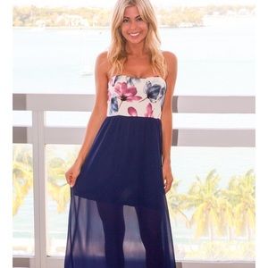 Beautiful full length navy gown