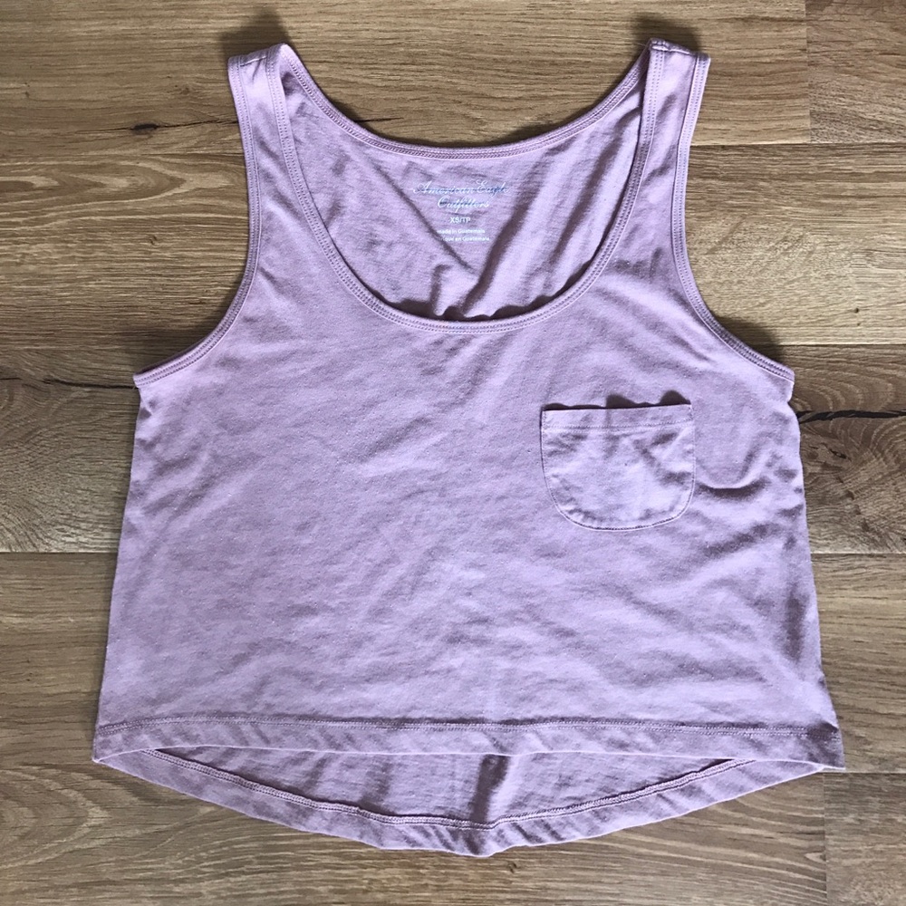 American Eagle Pink Tank Crop Top