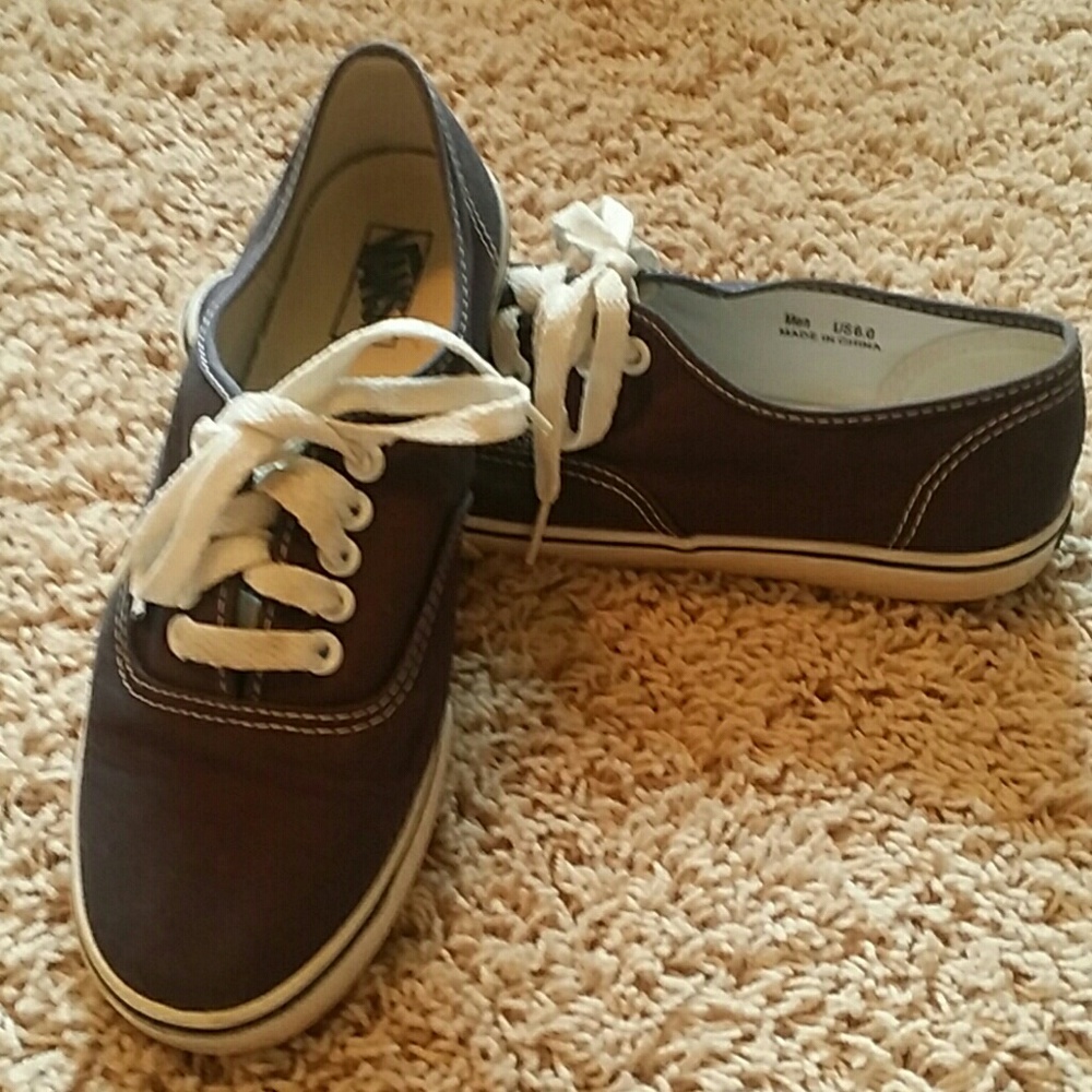 Navy childs vans tennis shoes