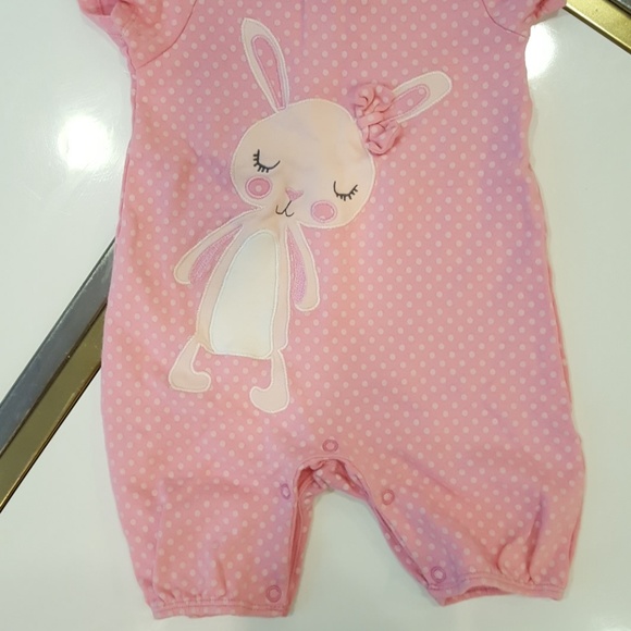 Pink rabbit romper size 18-24M - Picture 2 of 4