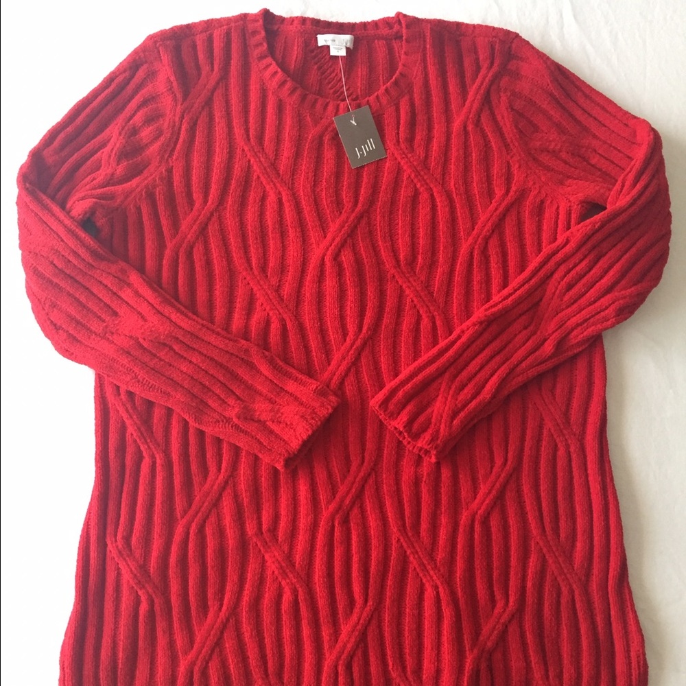 Red knit sweater