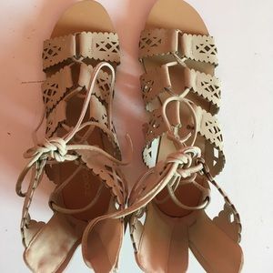Tan flat sandals