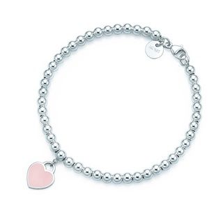 Tiffany & Co. Beed Bracelet With Pink Heart