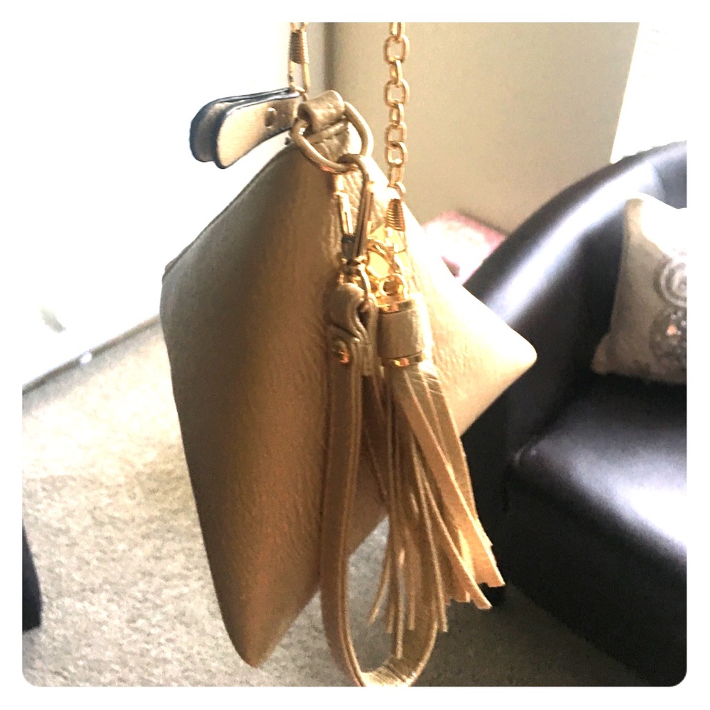 Gold triangle purse