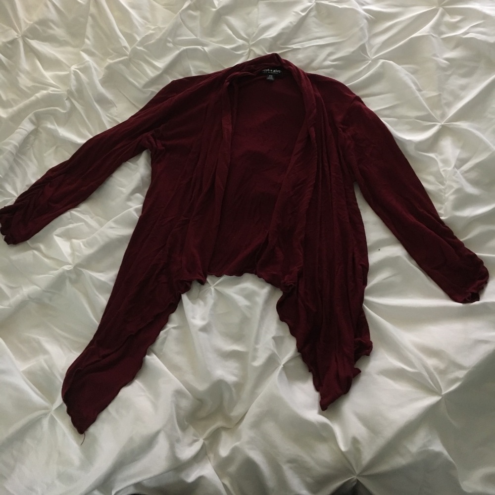 Maroon cardigan