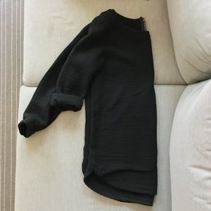 Ribbed black sweater top