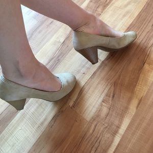 Tan 2 inch high heels