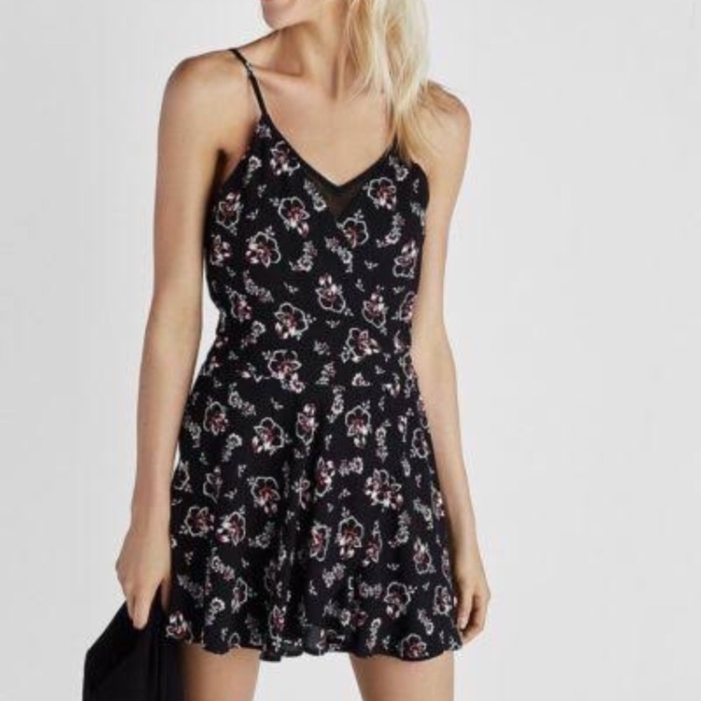 Faux wrap floral romper from Express