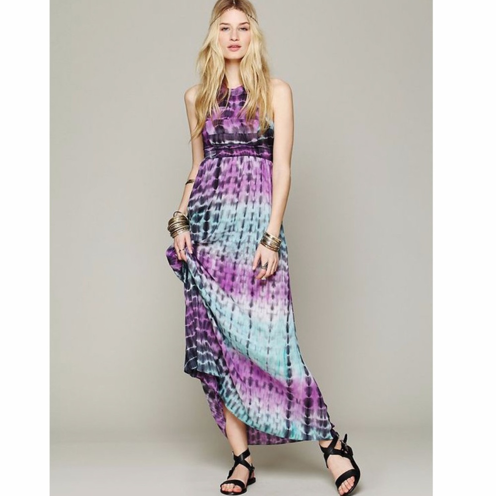 Lovers+Friends Kitty Cat Maxi Dress Summer Tie-Dye