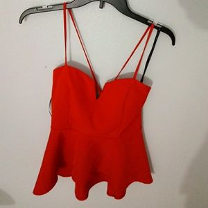 Sassy red crisscross top