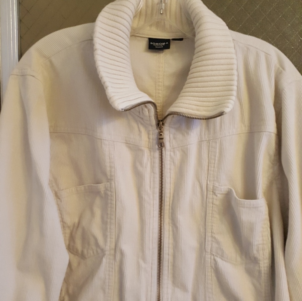 Sonoma Cream Corduroy Jacket Size 2x
