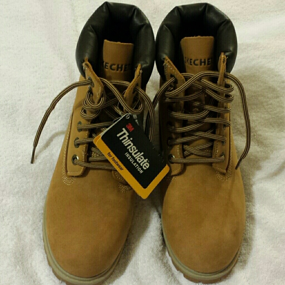 NWT Skechers Waterproof Thinsulate Work Boots 8.5 - Picture 1 of 8