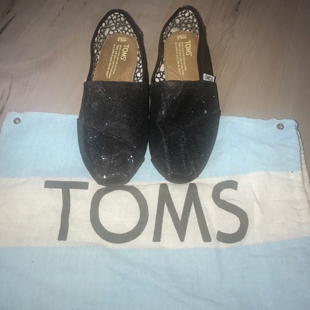 Glitter Black Toms