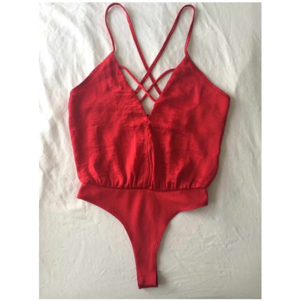 Red Cross body suit.